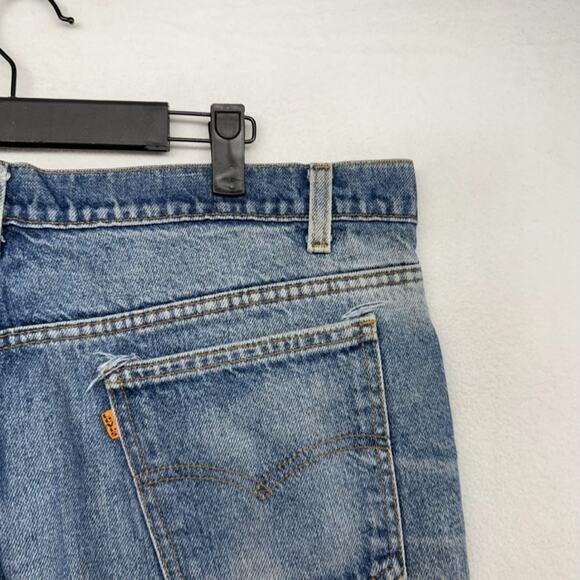 Vintage Levis 517 Jeans Mens 40x30 Fit 37x29 Whisker Faded Orange Tab Bootcut - Picture 10 of 13